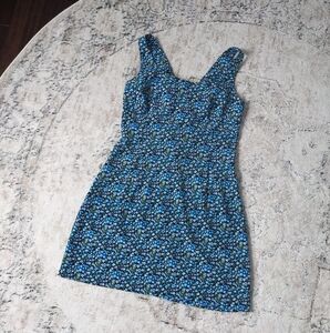 Rampage vintage blue floral mini dress